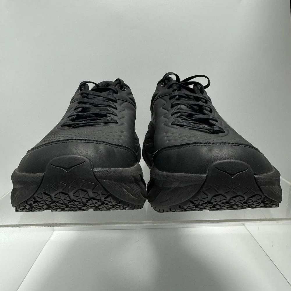 Hoka One One Bondi SR Black 1110520 BBLC Slip Resistant Leather Men's Size 11.5